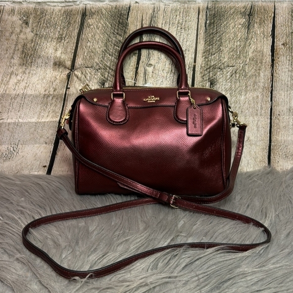 Coach Red Metallic Crossbody/hand Bag - Picture 3 of 10